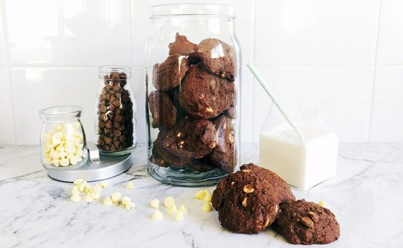 Cookies τριπλής σοκολάτας!
