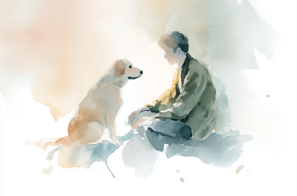 boy and dog